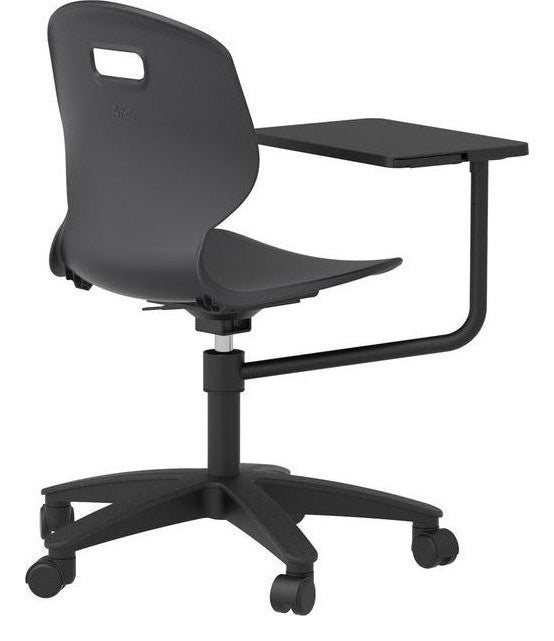 Arc Swivel Chair with Arm Tablet in anthracite from another angle