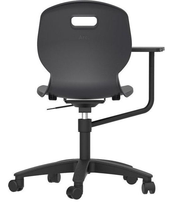 Arc Swivel Chair with Arm Tablet in anthracite from another angle