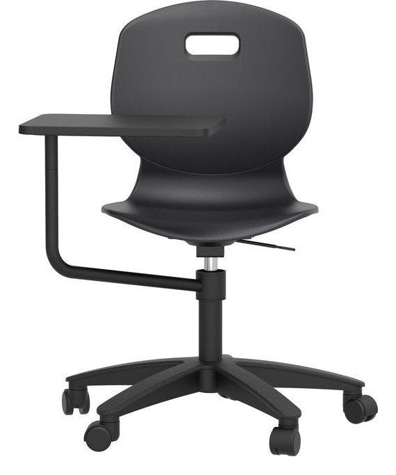 Arc Swivel Chair with Arm Tablet in anthracite from another angle