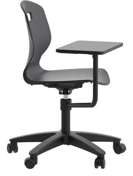 Arc Swivel Chair with Arm Tablet in anthracite from another angle