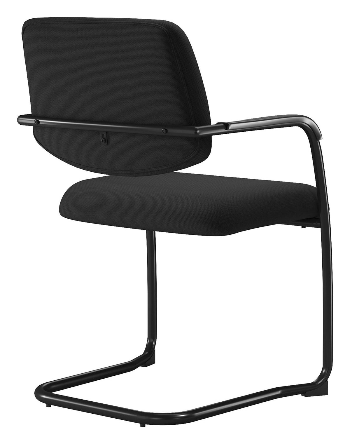 Aria Stacking Boardroom Chair in black, view 3