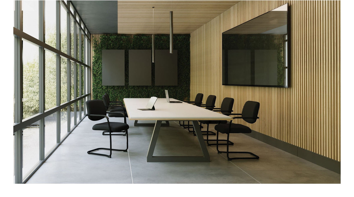 Aria Stacking Boardroom Chair in black, view 5