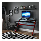 Aries Gaming Desk Carbon Fibre Effect Top, view 2