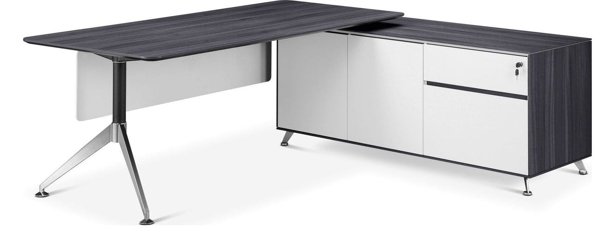 Arlo Nero Executive Desk with Return