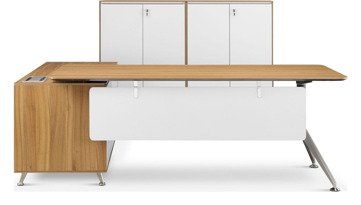 Arlo Nero Executive Desk with Return