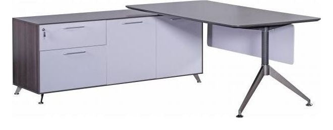 Arlo Nero Executive Desk with Return