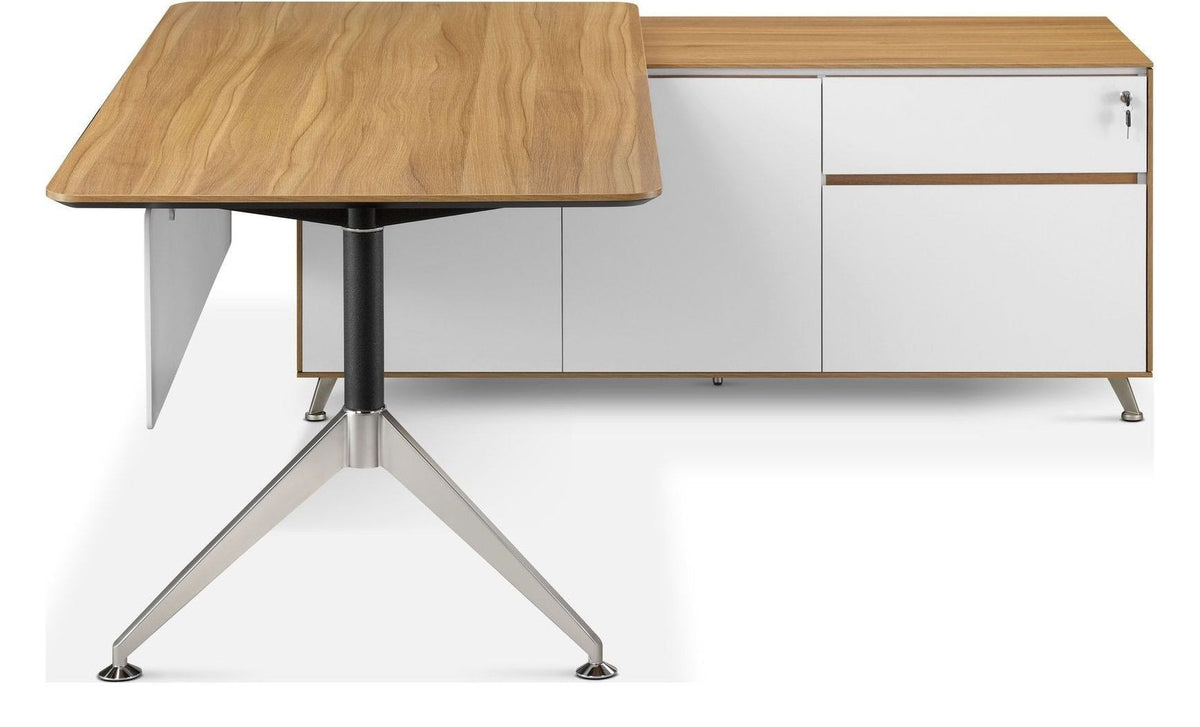 Arlo Nero Executive Desk with Return