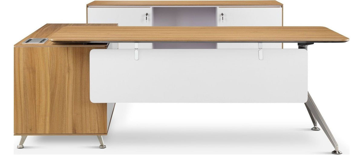 Arlo Nero Executive Desk with Return