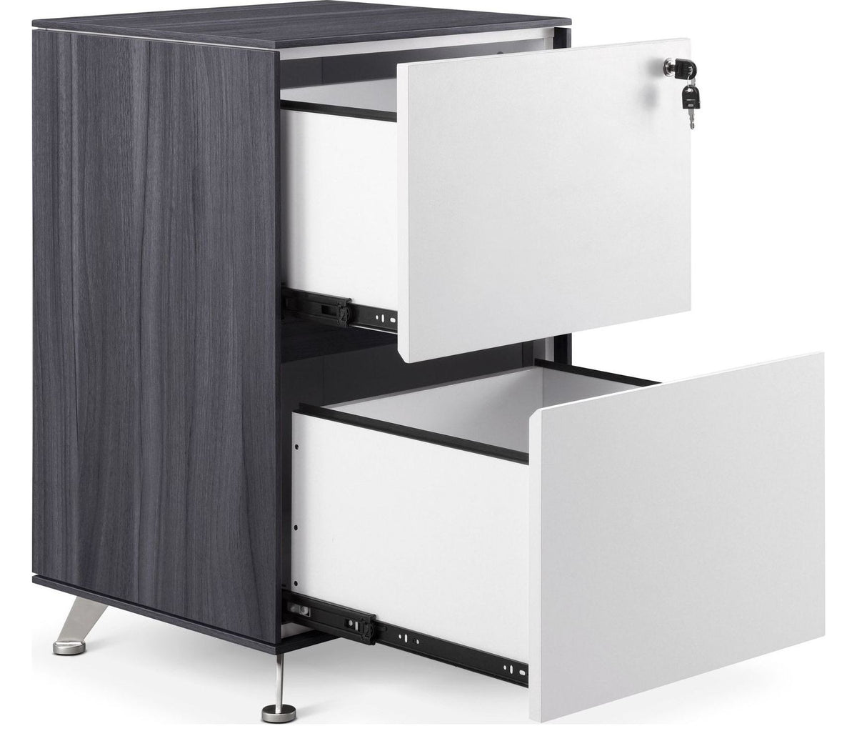 Arlo Nero Two Drawer Filing Cabinet