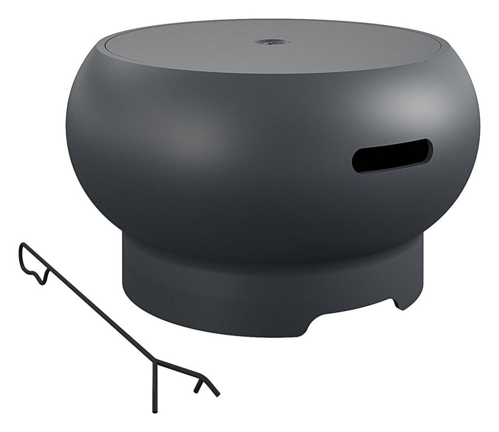 Asher Wood Burning Fire Pit with Grill and Cover