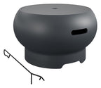 Asher Wood Burning Fire Pit with Grill and Cover