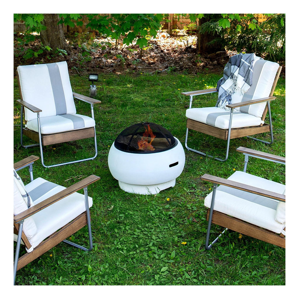 Asher Wood Burning Fire Pit with Grill and Cover, view 12