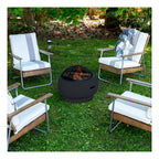 Asher Wood Burning Fire Pit with Grill and Cover, view 7