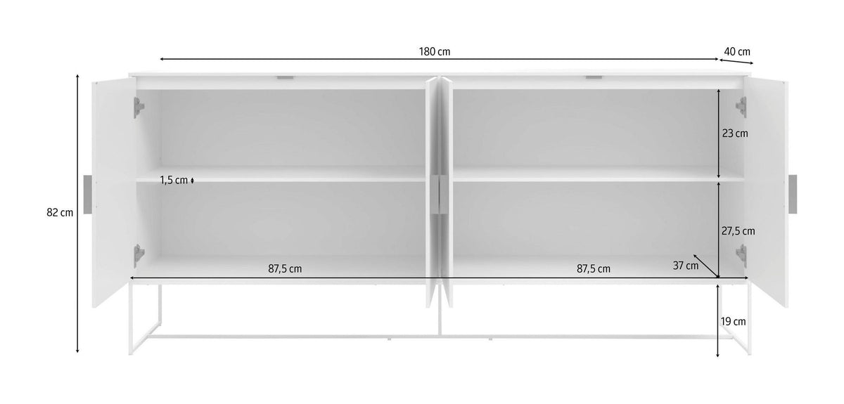Asia Sideboard 4 Door, view 7