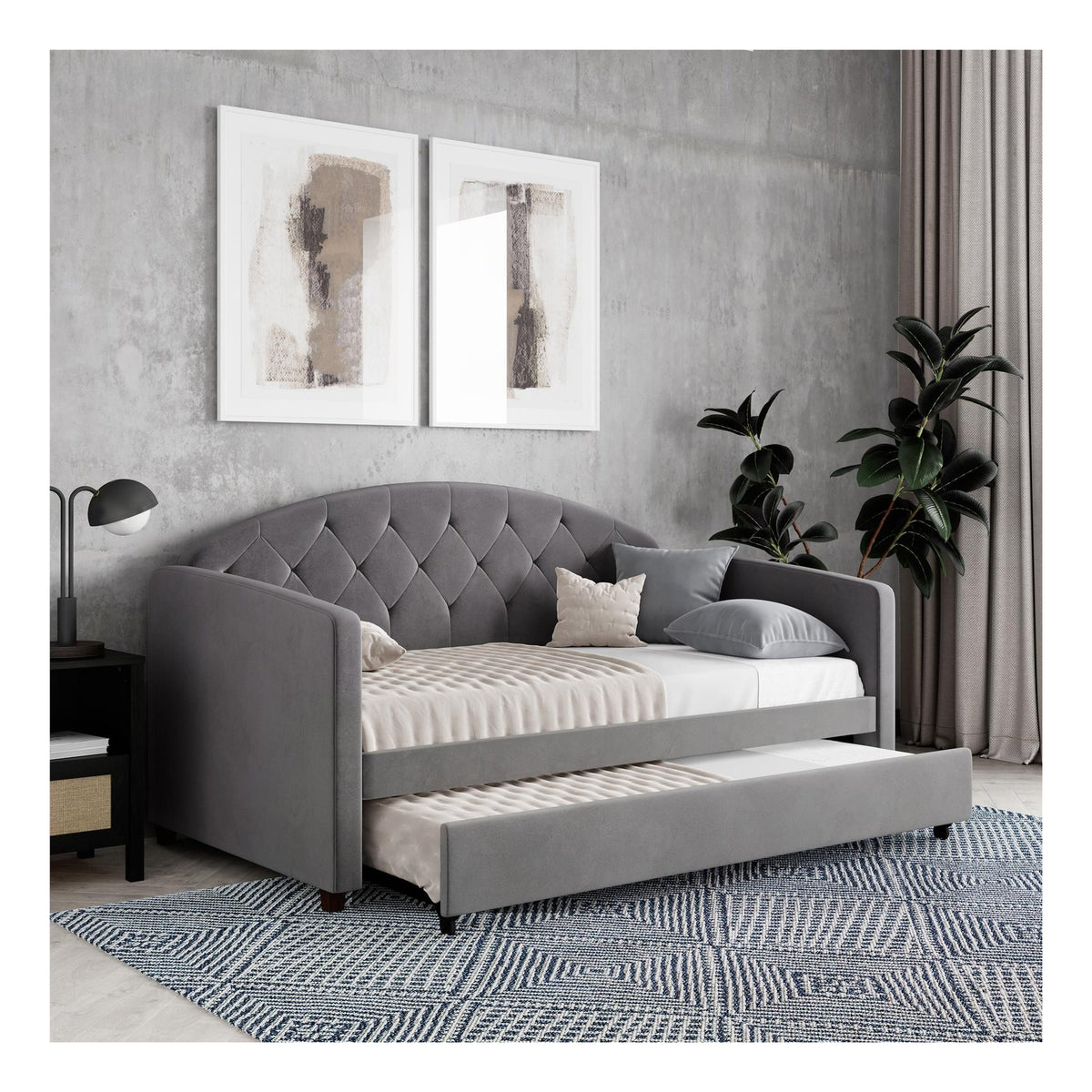 Aspen Daybed W/Trundle Velvet, view 2