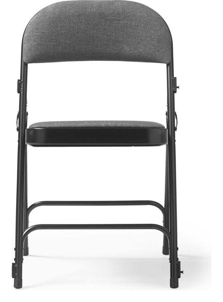 Aster Folding Chair, Pack of 4 in grey from the front