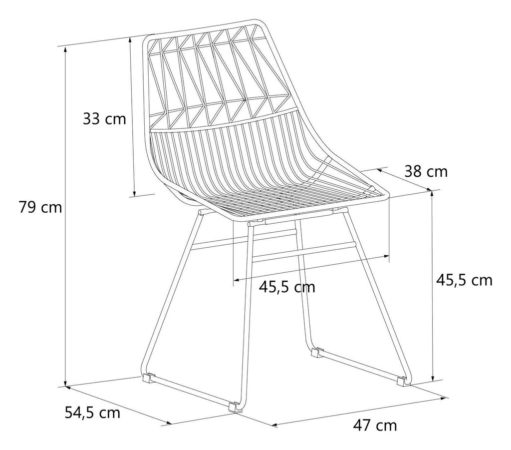 Astrid Wire Metal Dining Chair, view 12
