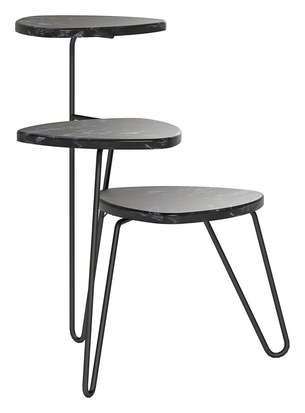 Athena Marble Effect Plant Stand, view 5