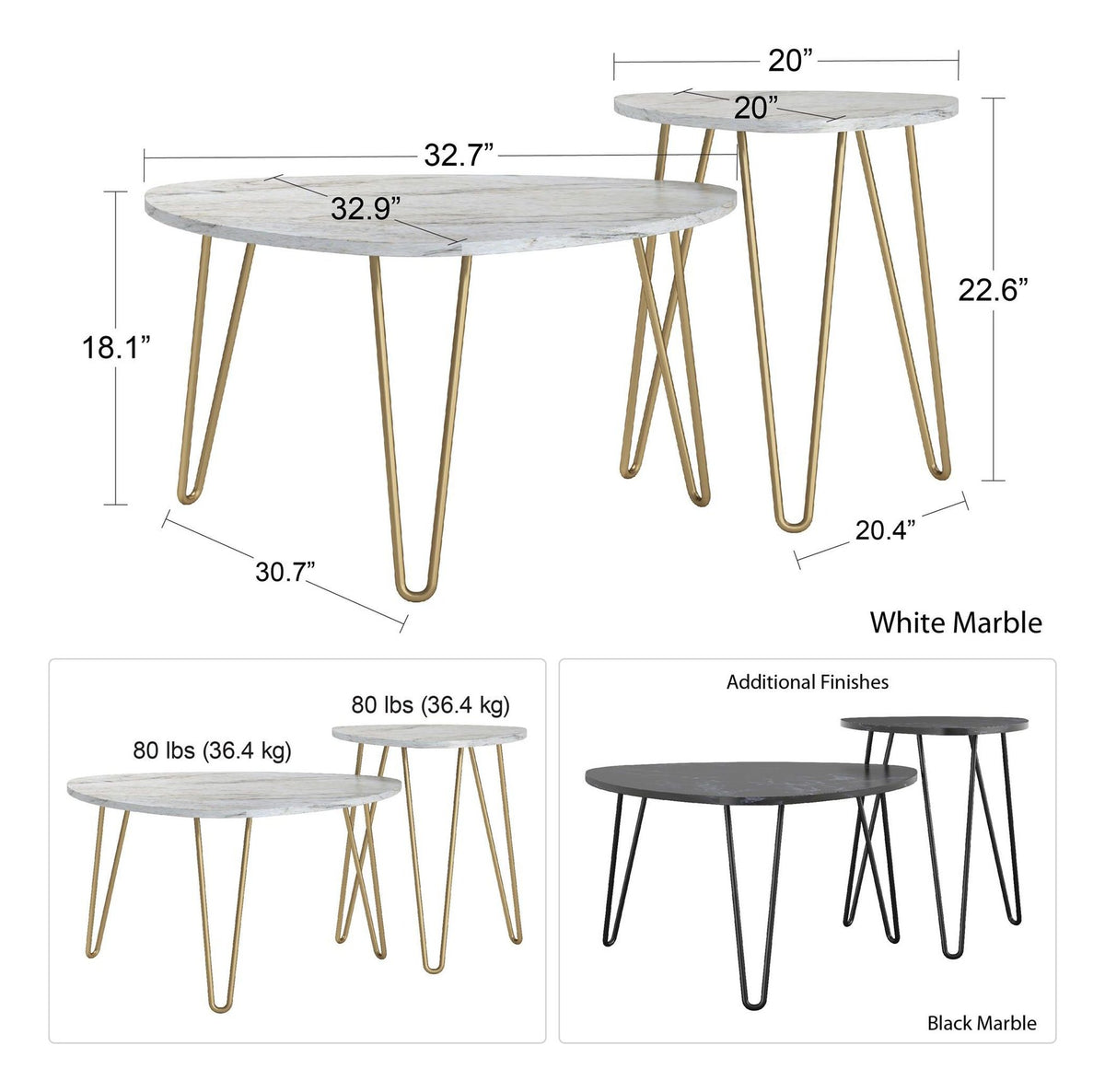 Athena Nesting Tables, view 5