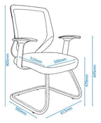 Atlanta Mesh Back Visitor Chair, view 5