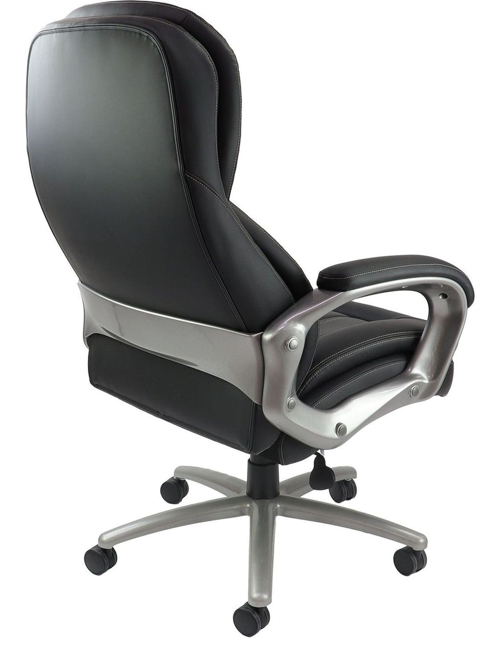 Atlas Heavy Duty Leather Executive Chair in black from the back