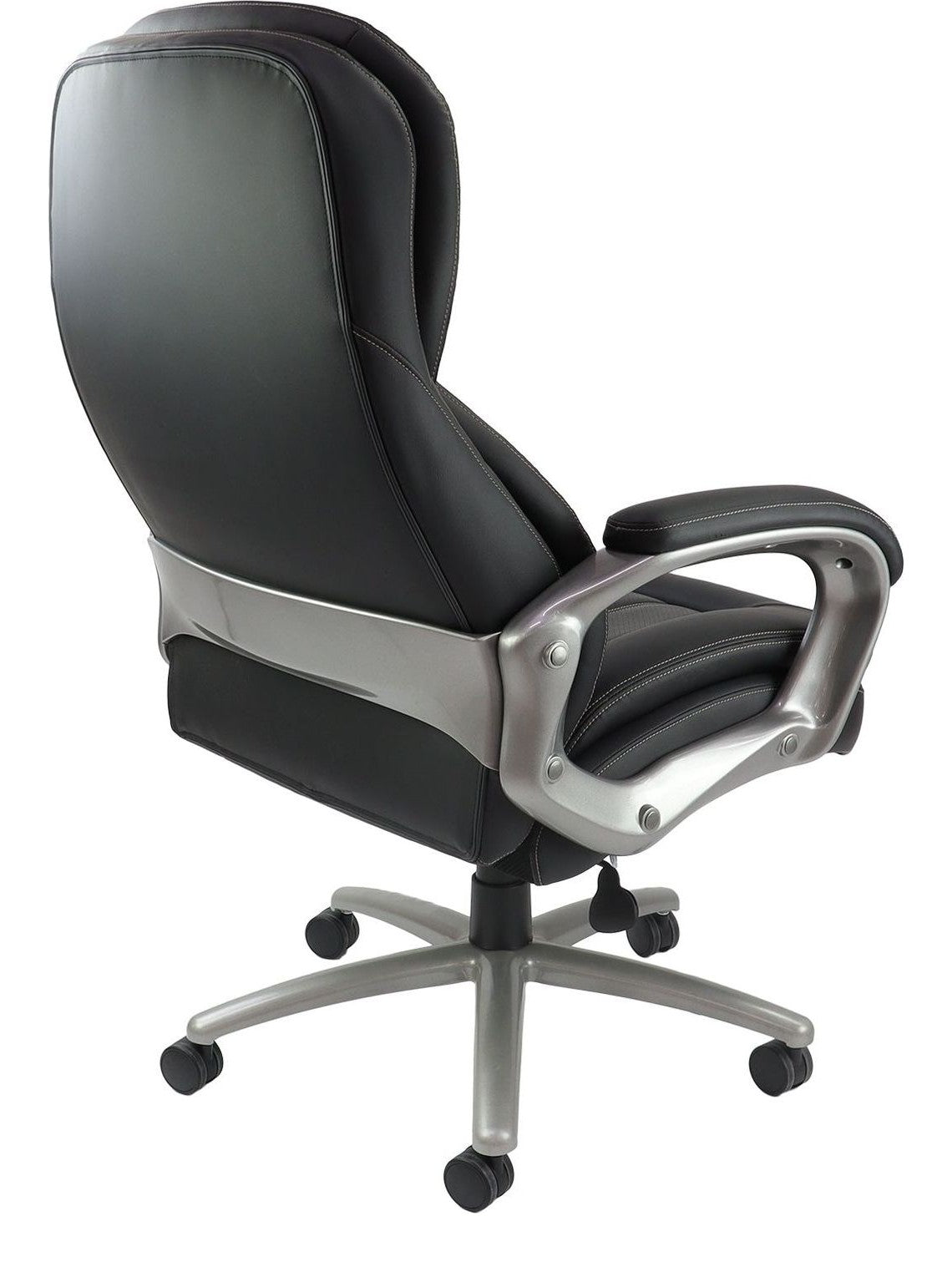 Atlas Heavy Duty Leather Executive Chair in black from the back