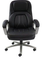 Atlas Heavy Duty Leather Executive Chair in black from the front