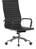 Aura High Back Leather Executive Chair in black