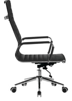 Aura High Back Leather Executive Chair in black, view 2