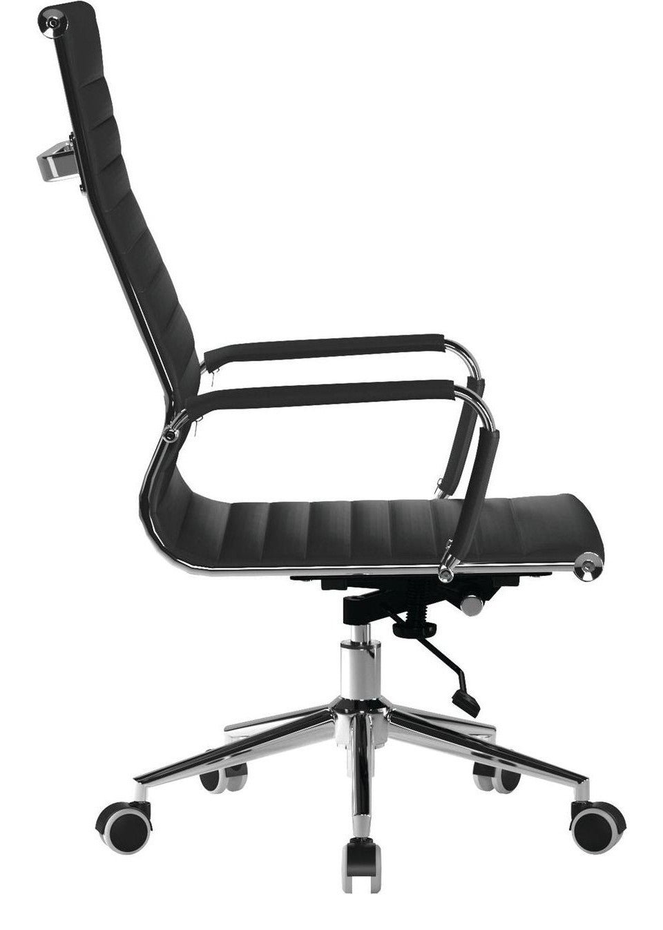 Aura High Back Leather Executive Chair in black, view 2