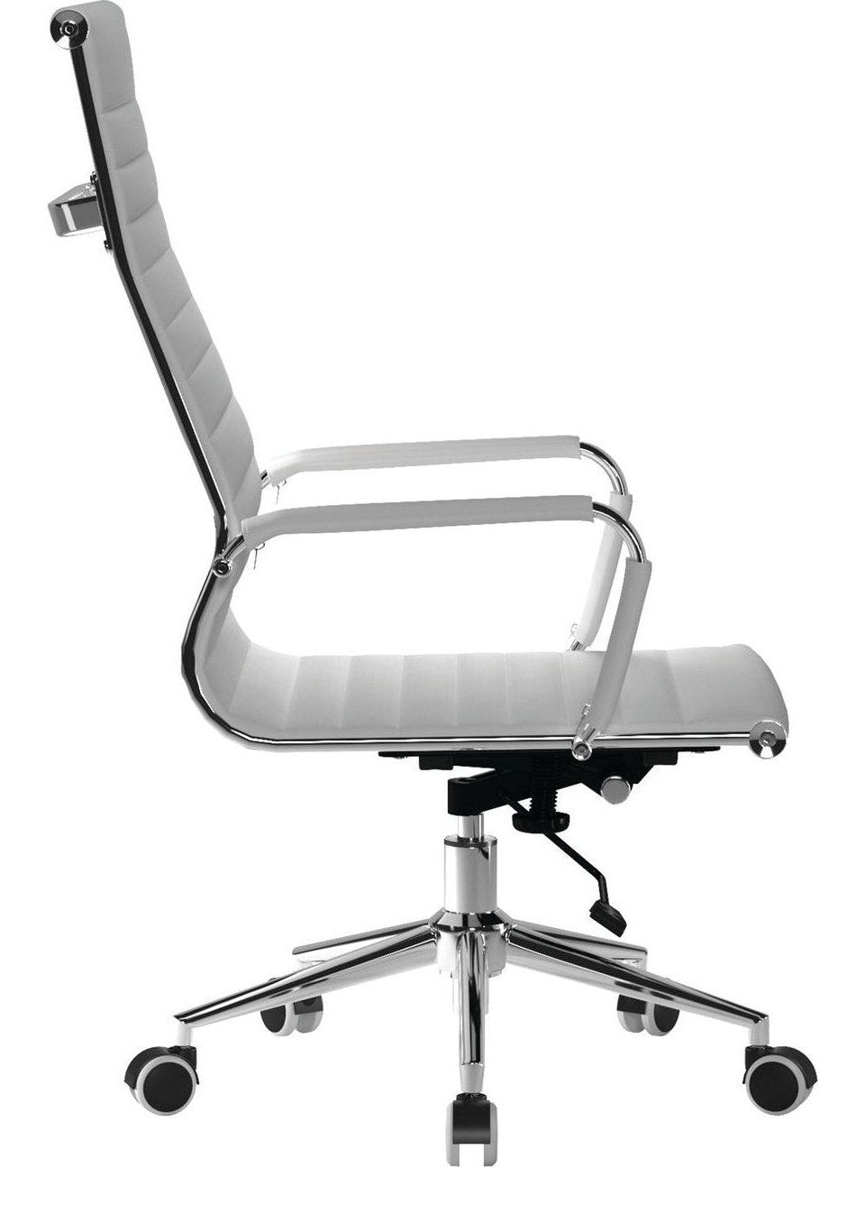 Aura High Back Leather Executive Chair in white, view 2