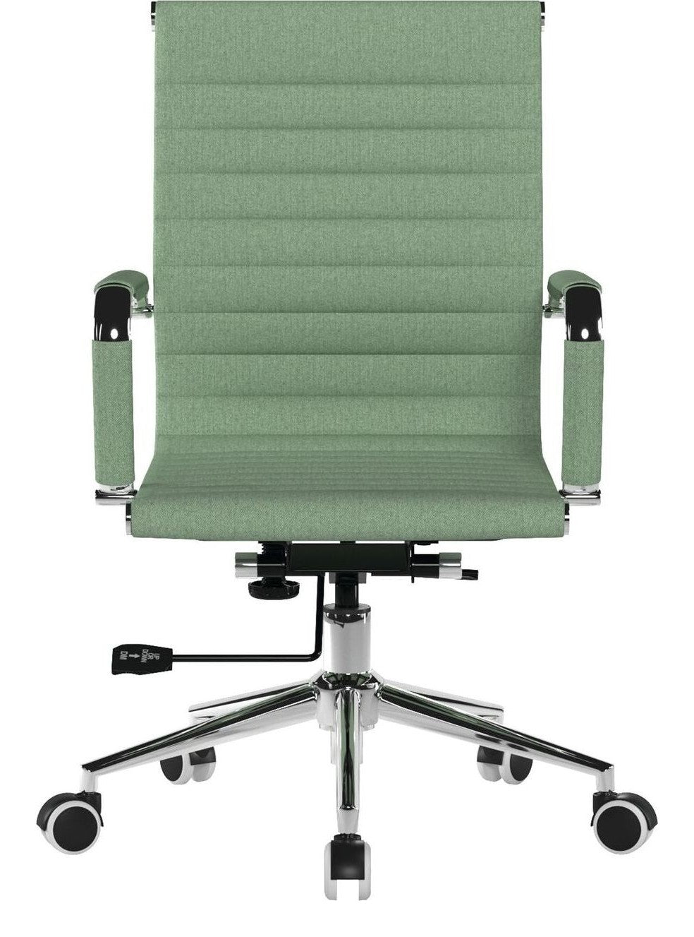 Aura Medium Back Fabric Executive Chair in green, view 2