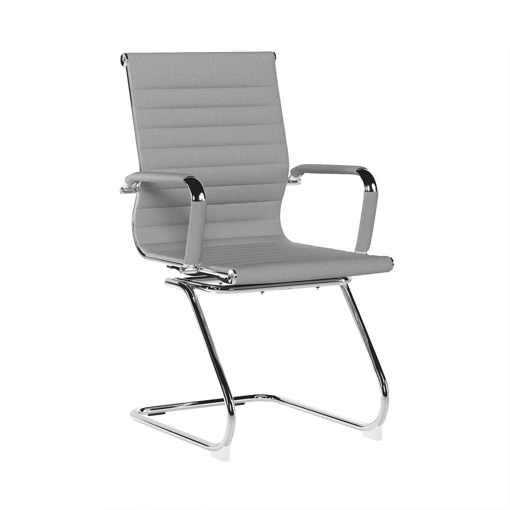 Aura Medium Back Fabric Visitor Chair in grey