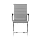 Aura Medium Back Fabric Visitor Chair in grey, view 2