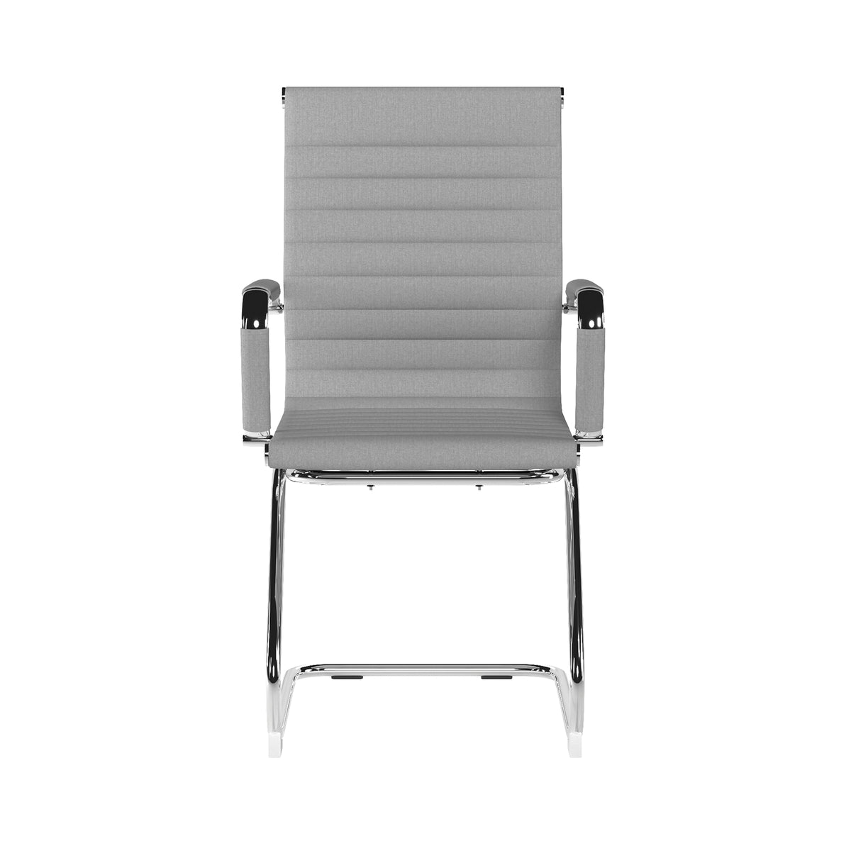Aura Medium Back Fabric Visitor Chair in grey, view 2