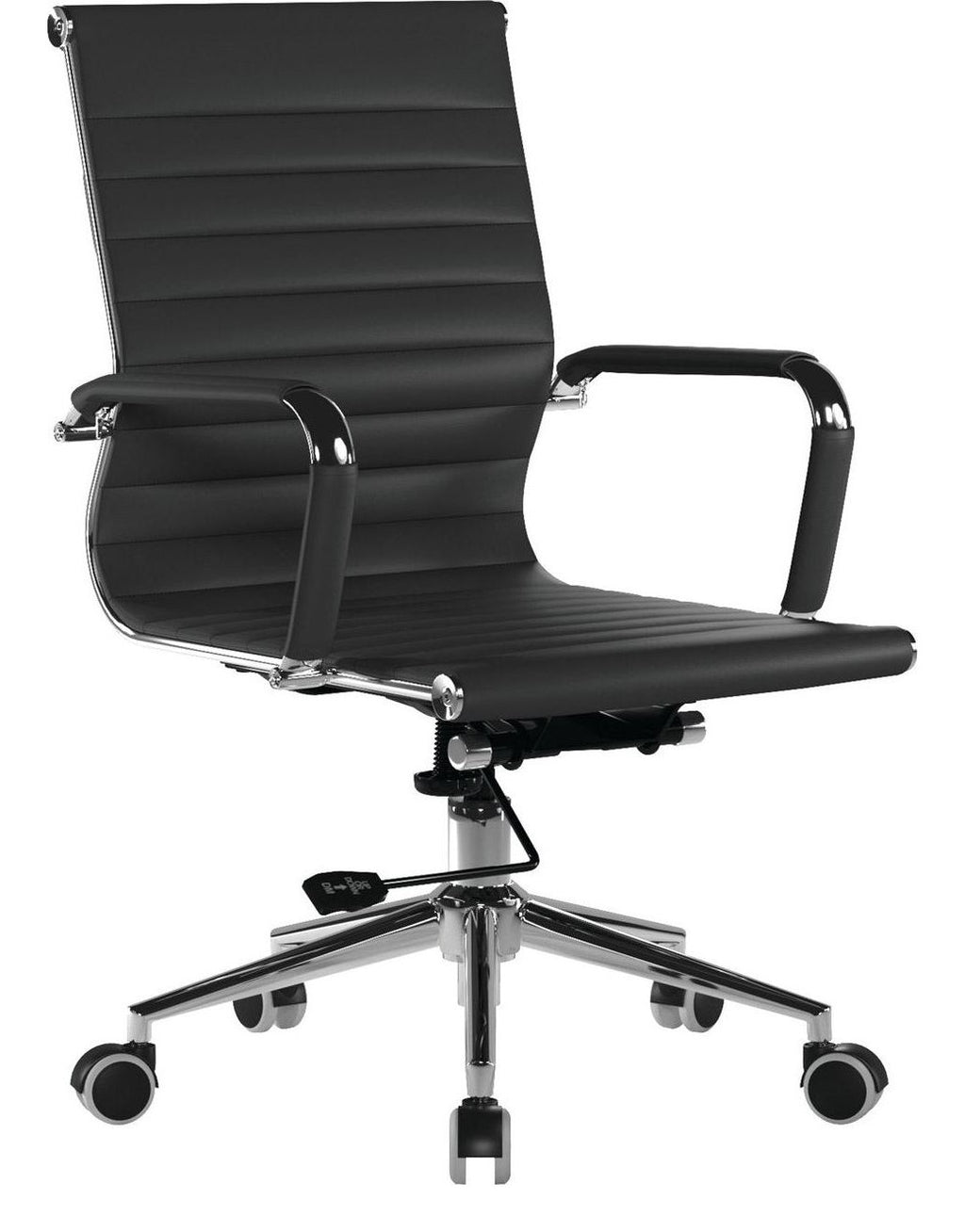 Aura Medium Back Leather Executive Chair in black