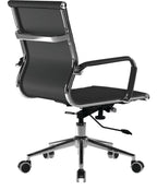 Aura Medium Back Leather Executive Chair in black, view 4