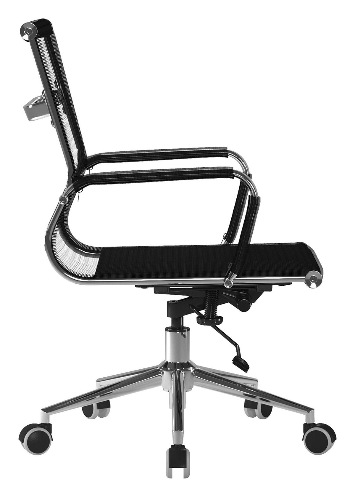 Aura Medium Back Mesh Executive Chair in black, view 2