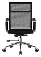 Aura Medium Back Mesh Executive Chair in black, view 3