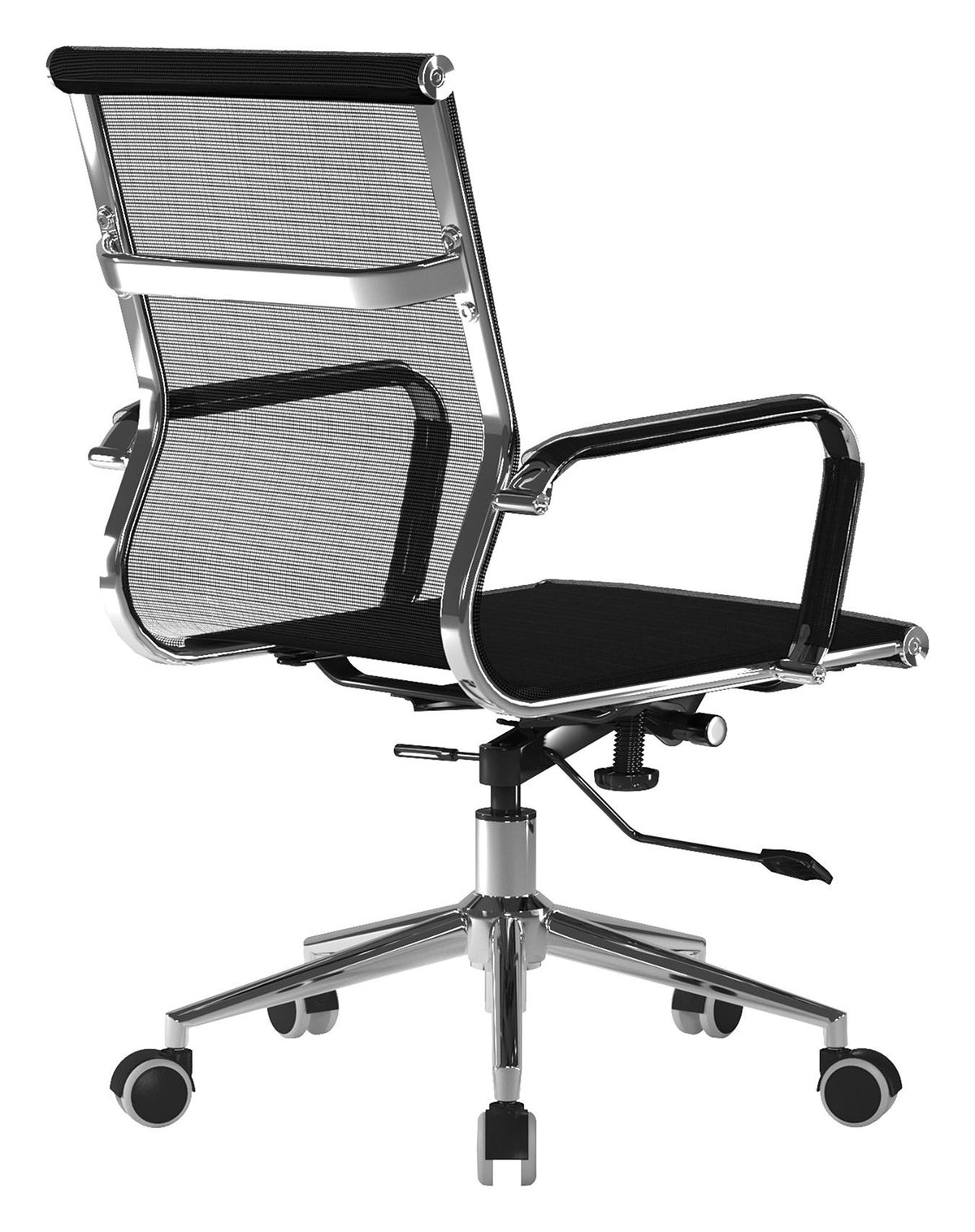 Aura Medium Back Mesh Executive Chair in black, view 4
