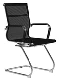 Aura Medium Back Mesh Visitor Chair in black