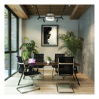 Aura Medium Back Mesh Visitor Chair in black, view 5