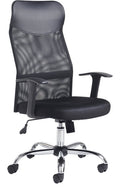 Aurora Mesh Operator Chair with Headrest in black