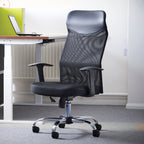 Aurora Mesh Operator Chair with Headrest in an office
