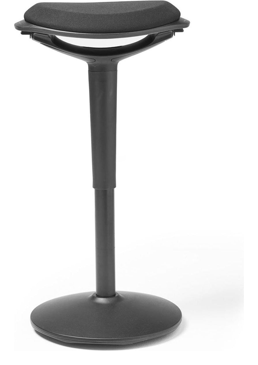 Ava Perch Stool in black from the front
