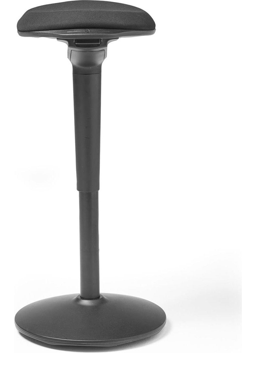 Ava Perch Stool in black from the side