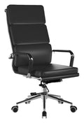 Avanti High Back Leather Armchair in black