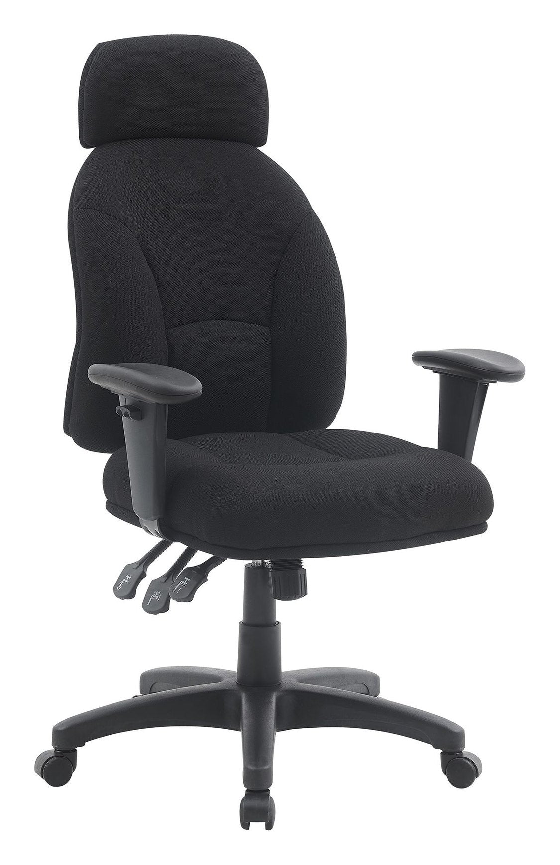 Avon 24 Hour High Back Fabric Operator Chair in black