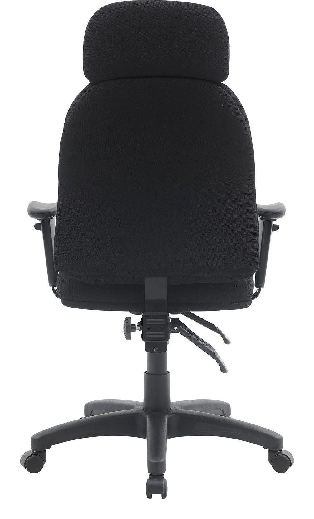 Avon 24 Hour High Back Fabric Operator Chair in black, view 4