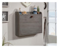 Avon Leather Handled Wall Desk Mystic Oak